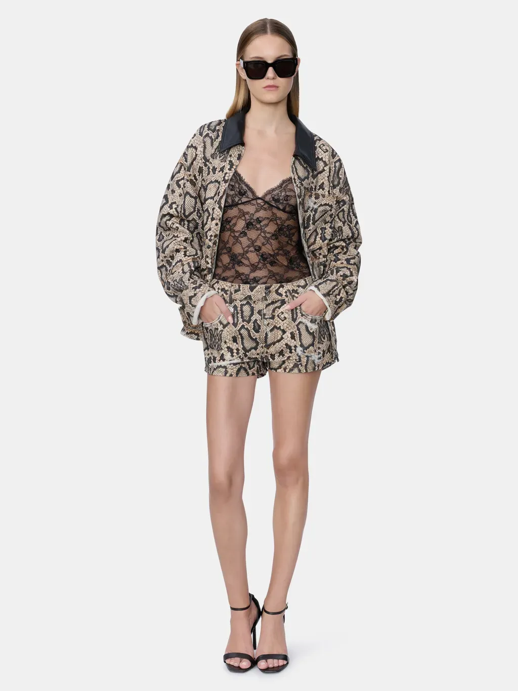 Women - Snake Denim Short - Multi