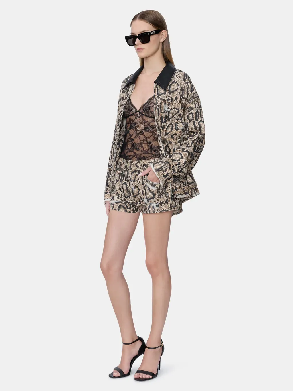 Women - Snake Denim Short - Multi