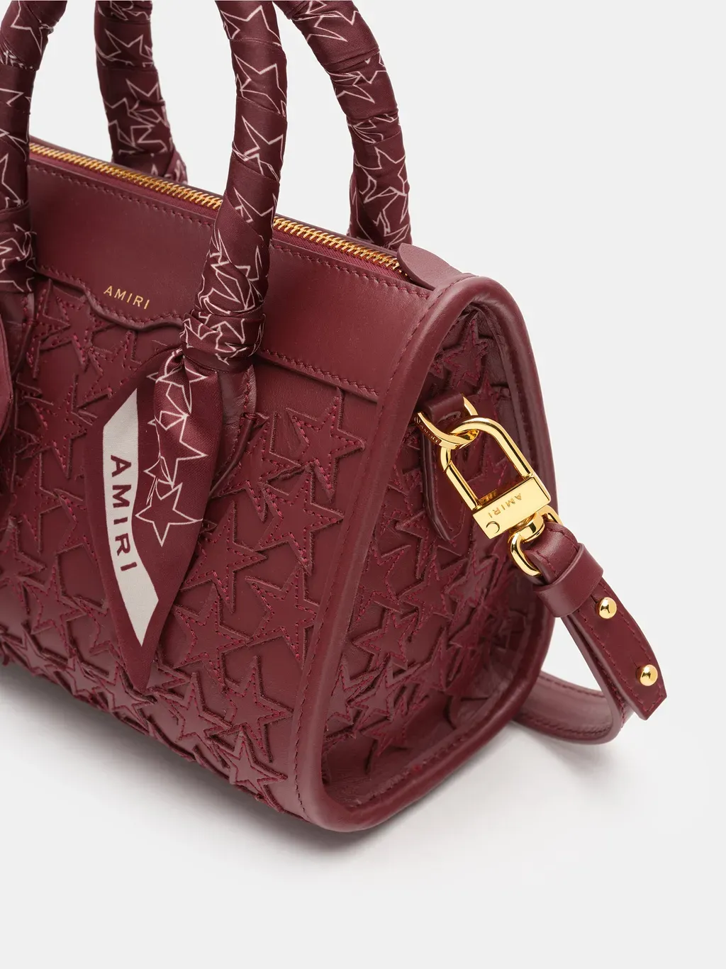 Women - Stars Micro Triangle Bag - Burgundy
