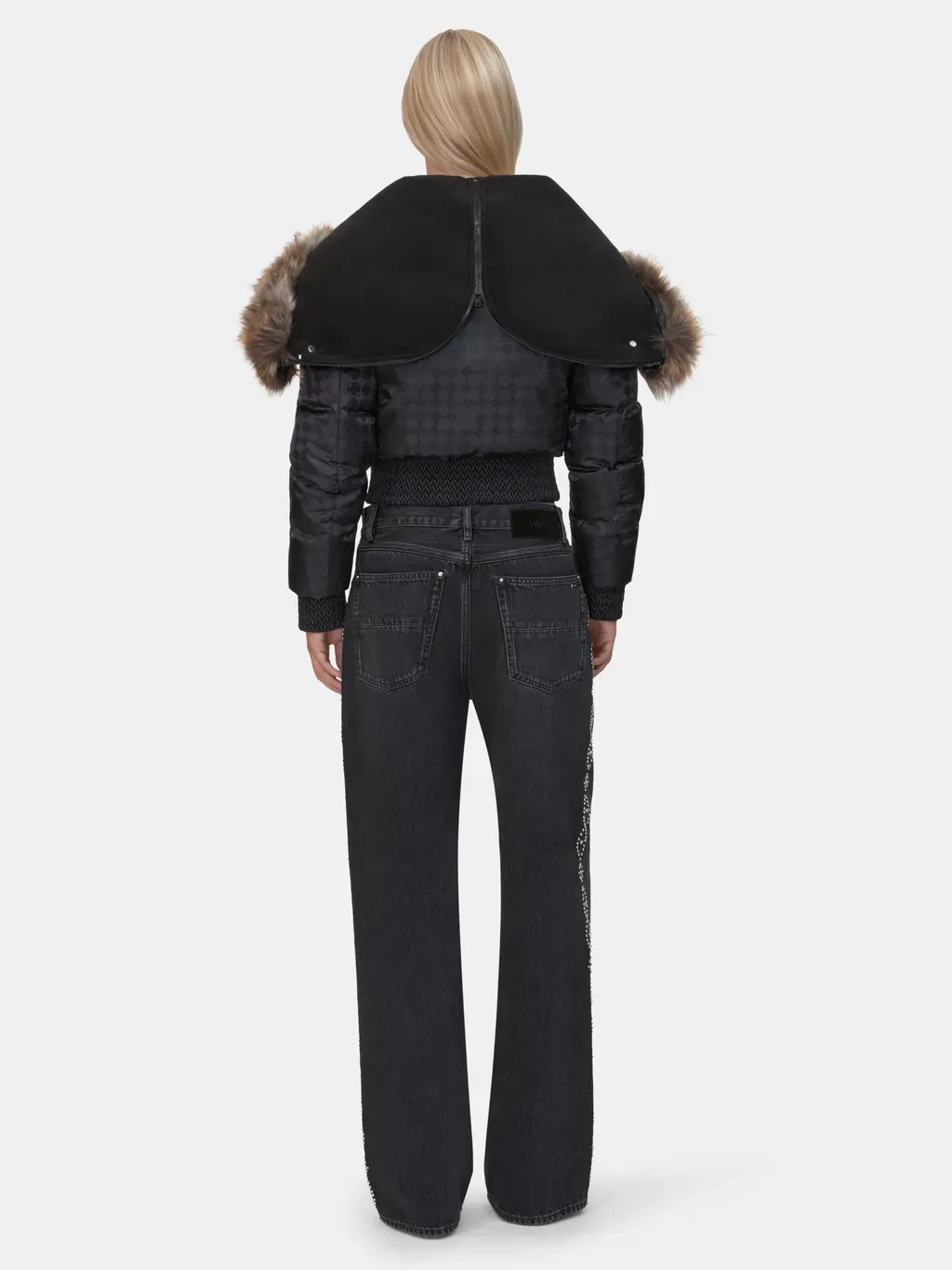 Women - Stud Baggy Jean - Retro Black