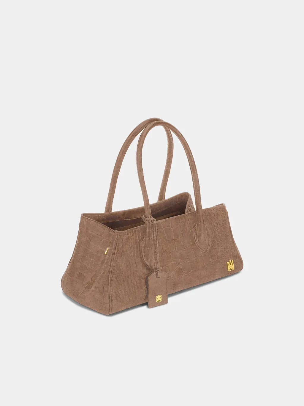 Women - Suede Croc Honey 40 Shoulder - Dark Brown