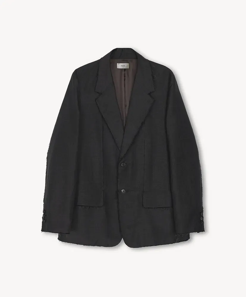 Luca Deconstructed Tailored Jacket In Wool & Linen