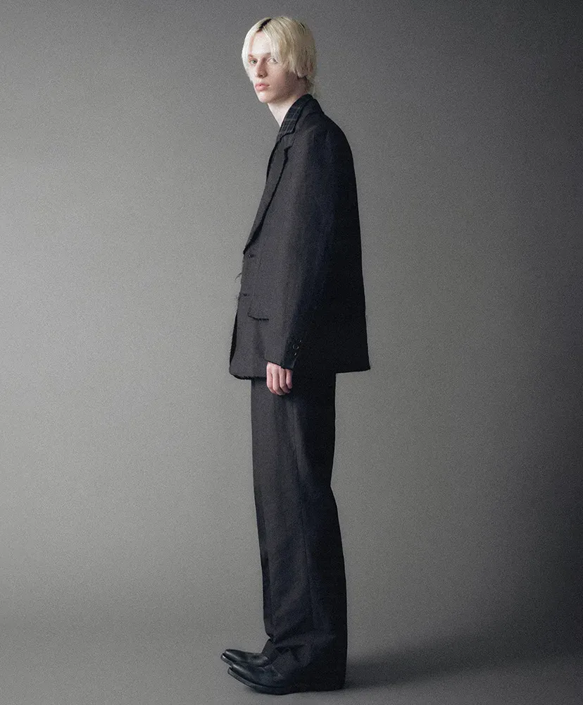 Luca Deconstructed Tailored Jacket In Wool & Linen