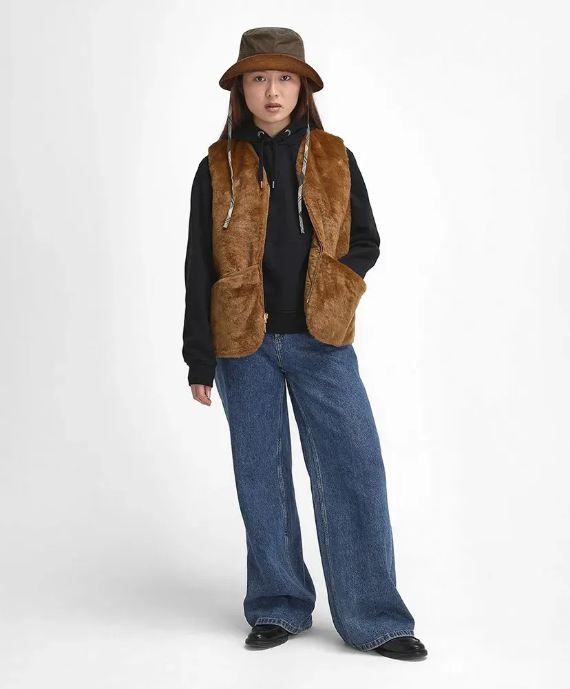 Quilting Fur Reversible Liner Vest