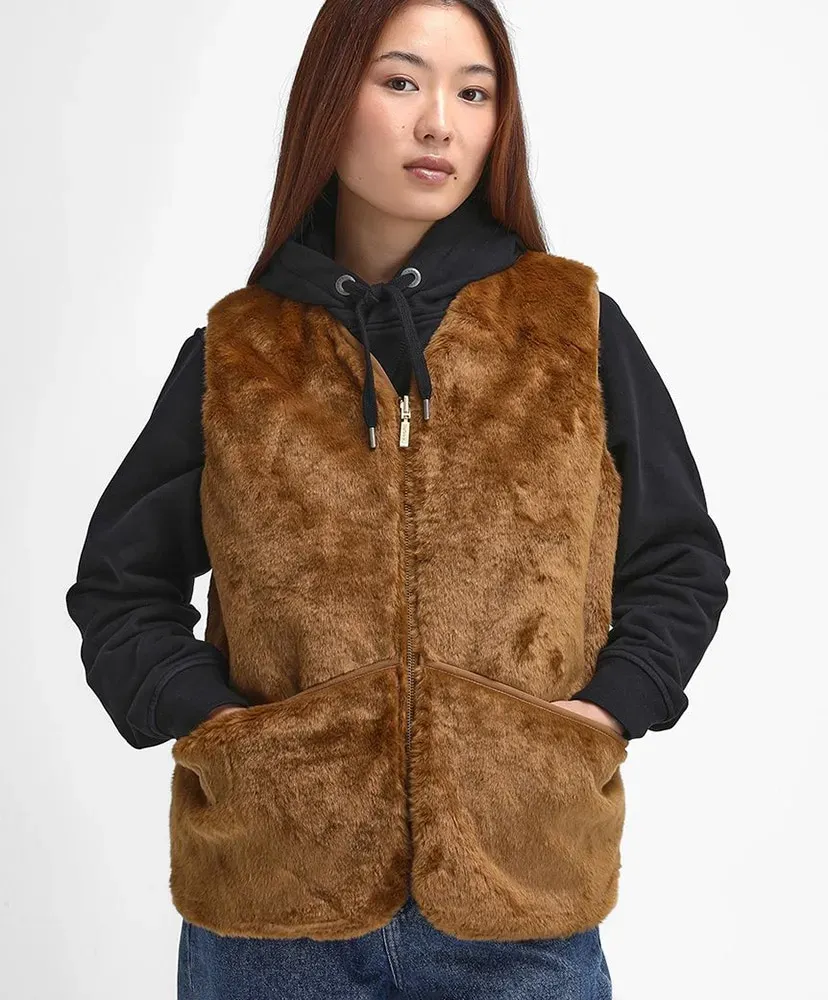 Quilting Fur Reversible Liner Vest