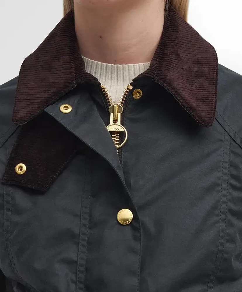 Cropped Beadnell Waxed Jacket