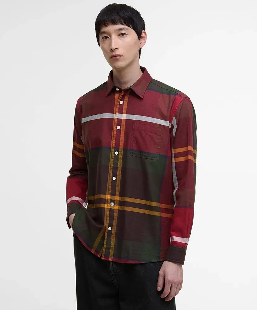 Renford Oversized Long-Sleeved Tartan Shirt