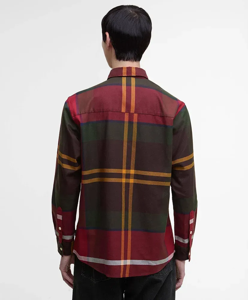 Renford Oversized Long-Sleeved Tartan Shirt
