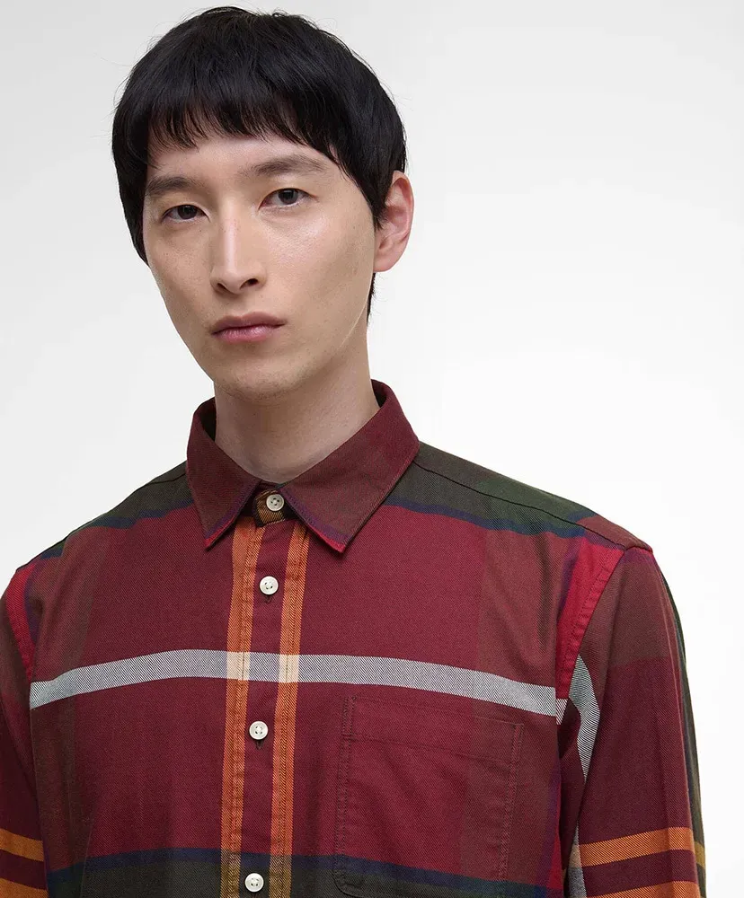 Renford Oversized Long-Sleeved Tartan Shirt