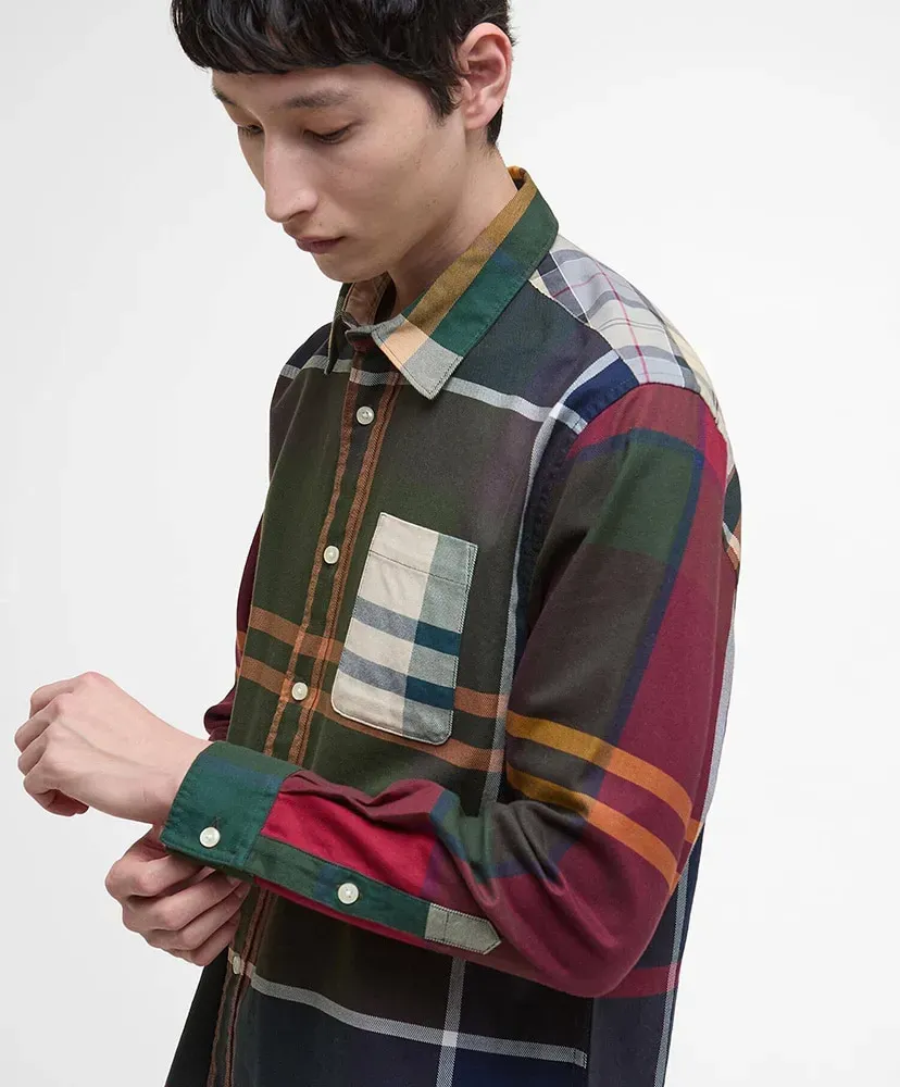 Patchwork Oversized Tartan Shirt