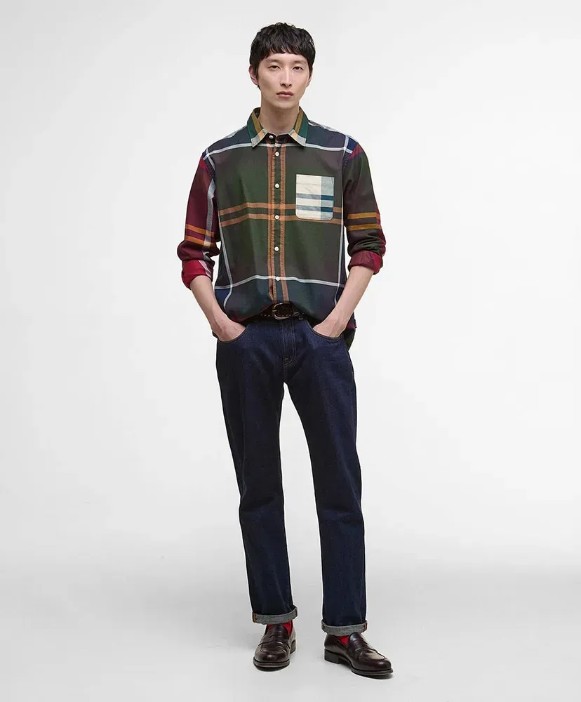 Patchwork Oversized Tartan Shirt