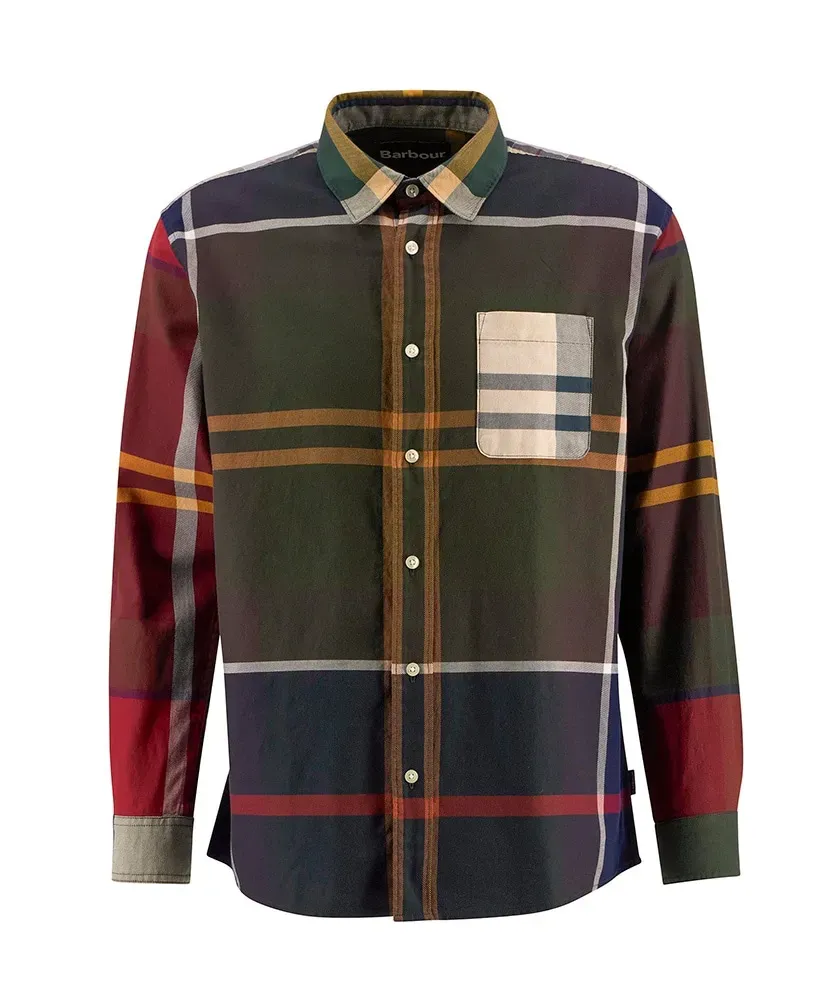 Patchwork Oversized Tartan Shirt