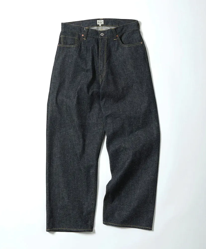 Recycled Waste Suvin Cotton Yarn 11.5Oz. Denim 5Pocket Wide Pants Wwⅱ Model
