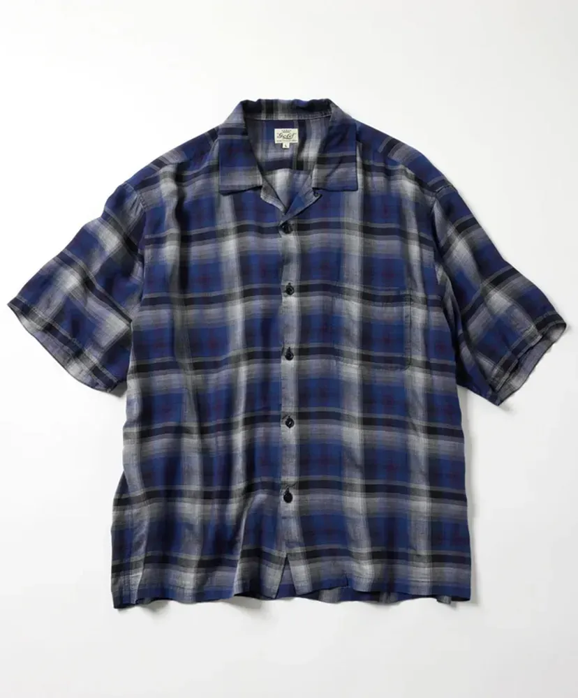 Rayon Check Open Shirt