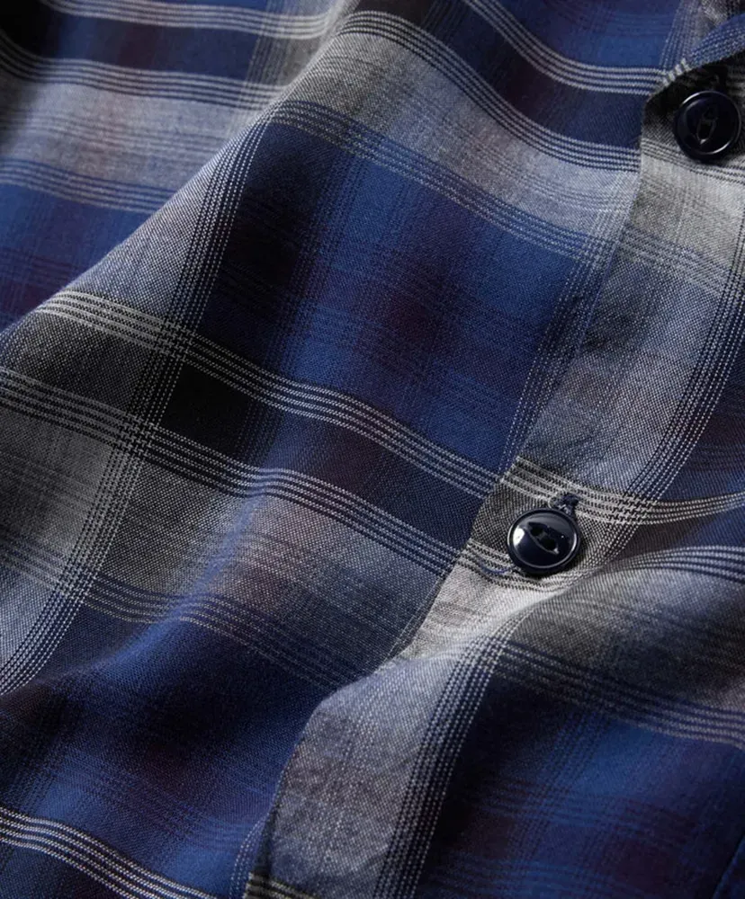 Rayon Check Open Shirt