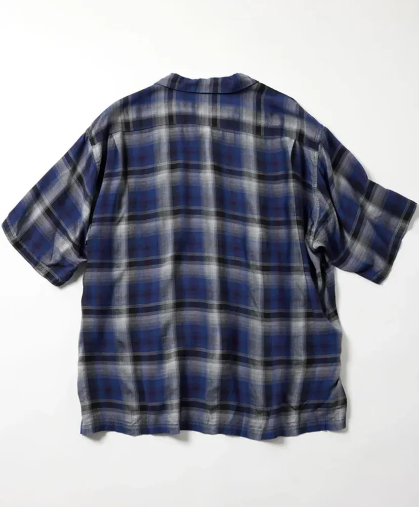 Rayon Check Open Shirt