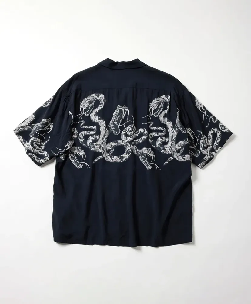 Monotone Rattle Snake Open Shirt