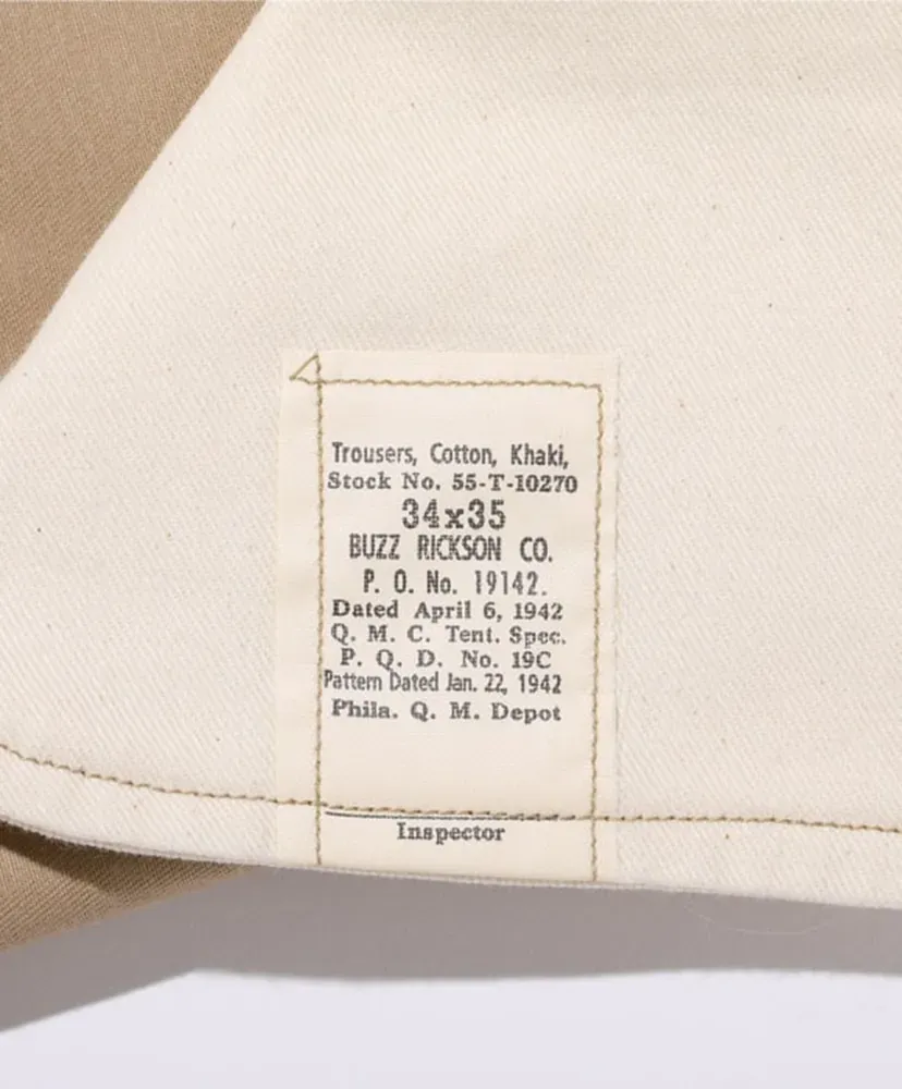 Lot No. M43036 / Early Military Chinos 1942 Model
