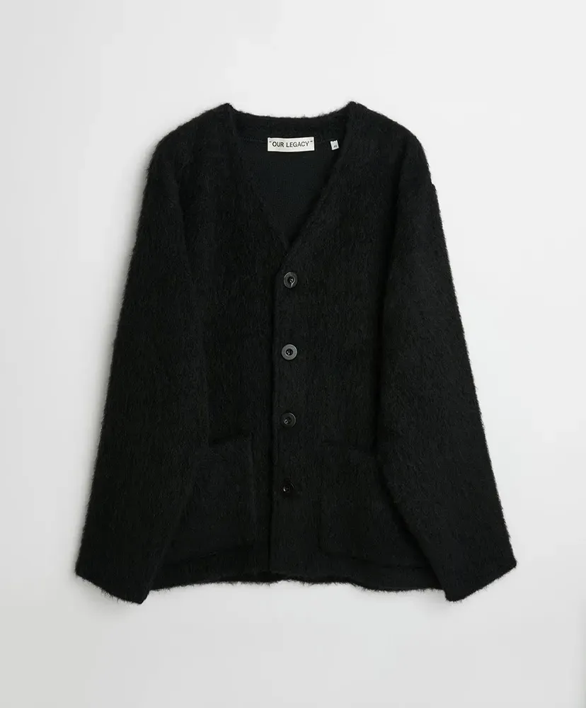 Cardigan - Black Mohair