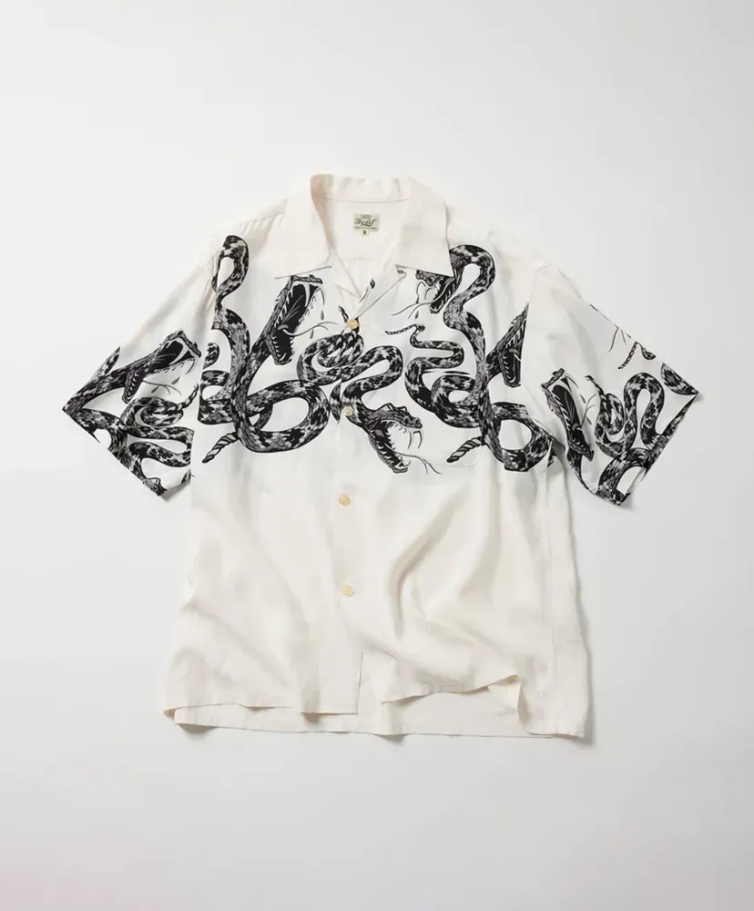 Monotone Rattle Snake Open Shirt