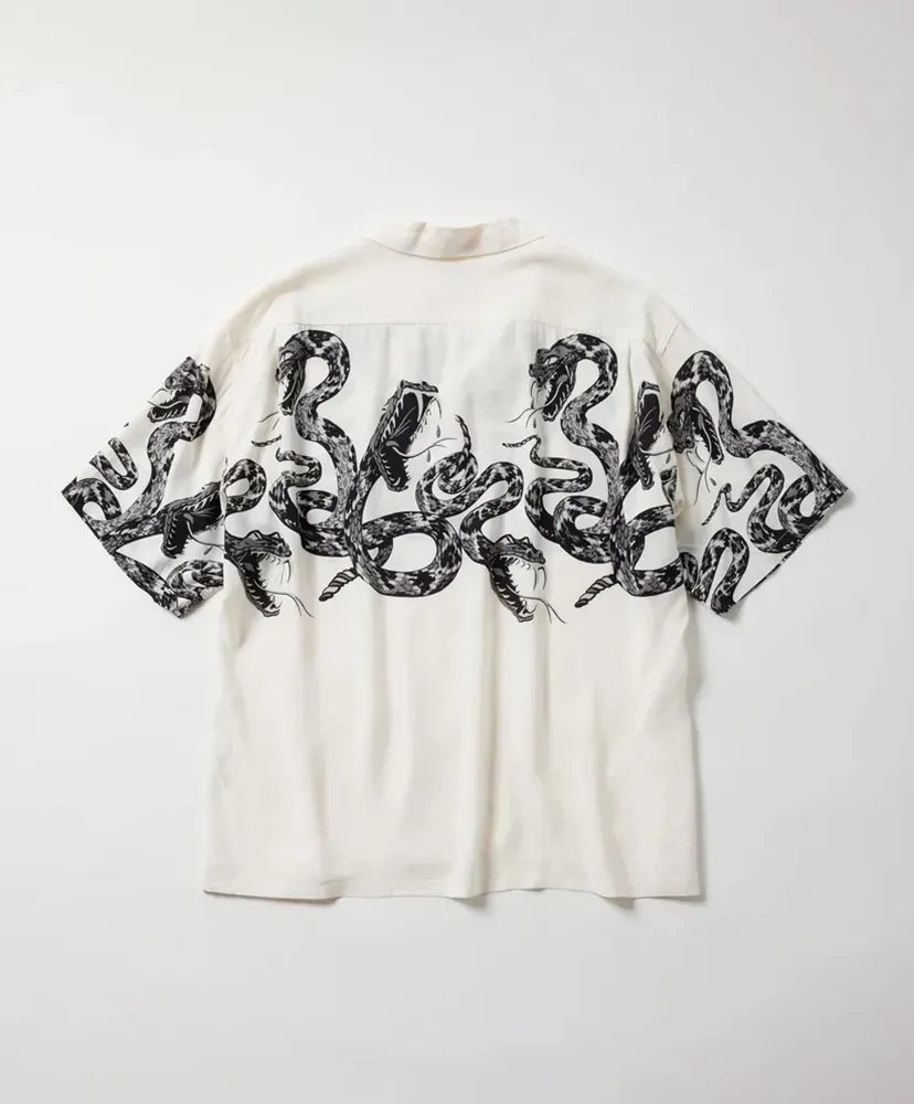 Monotone Rattle Snake Open Shirt