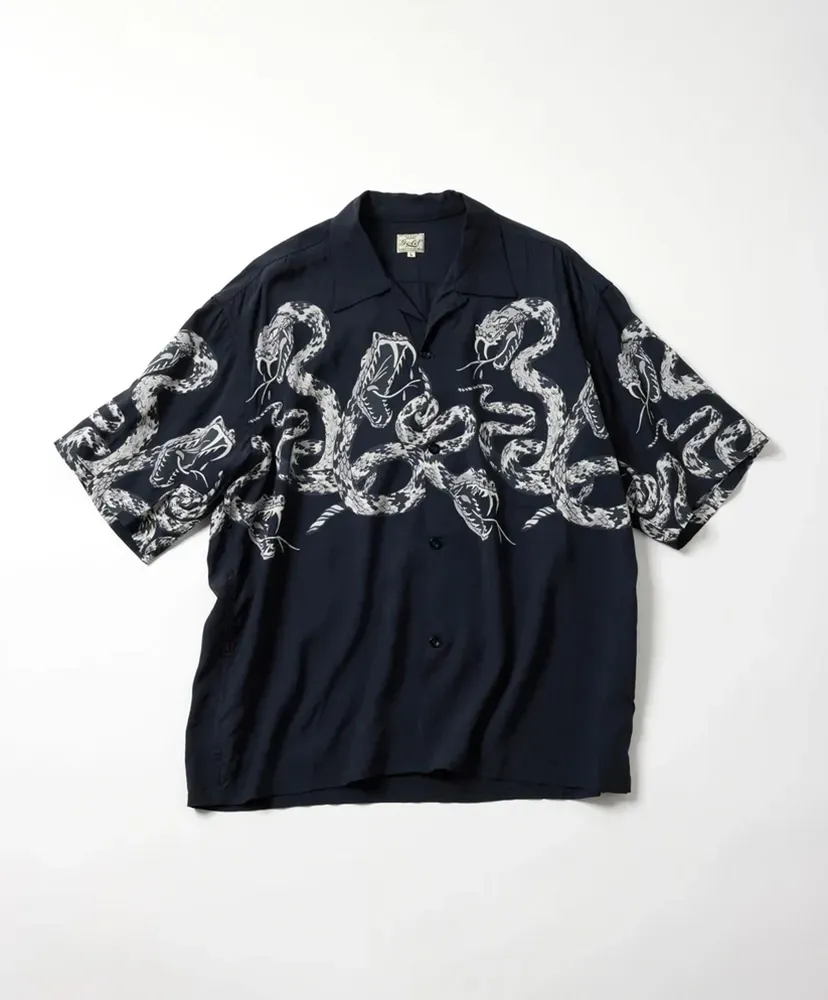 Monotone Rattle Snake Open Shirt