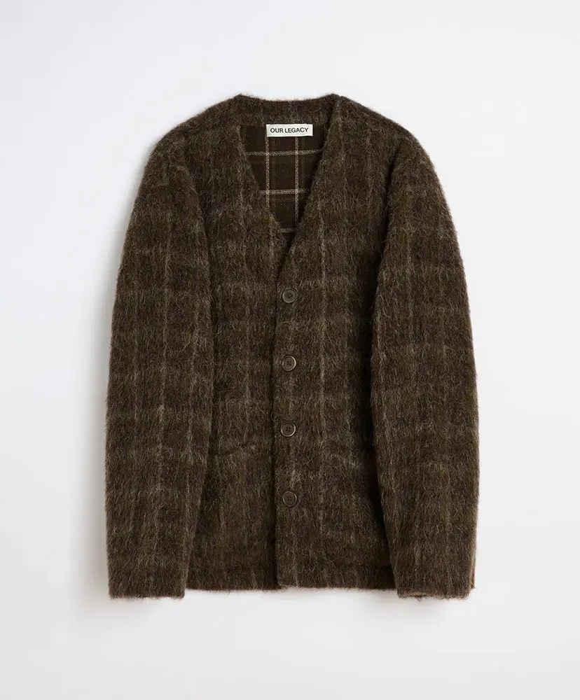 Cardigan - Dorf Check Hairy Wool