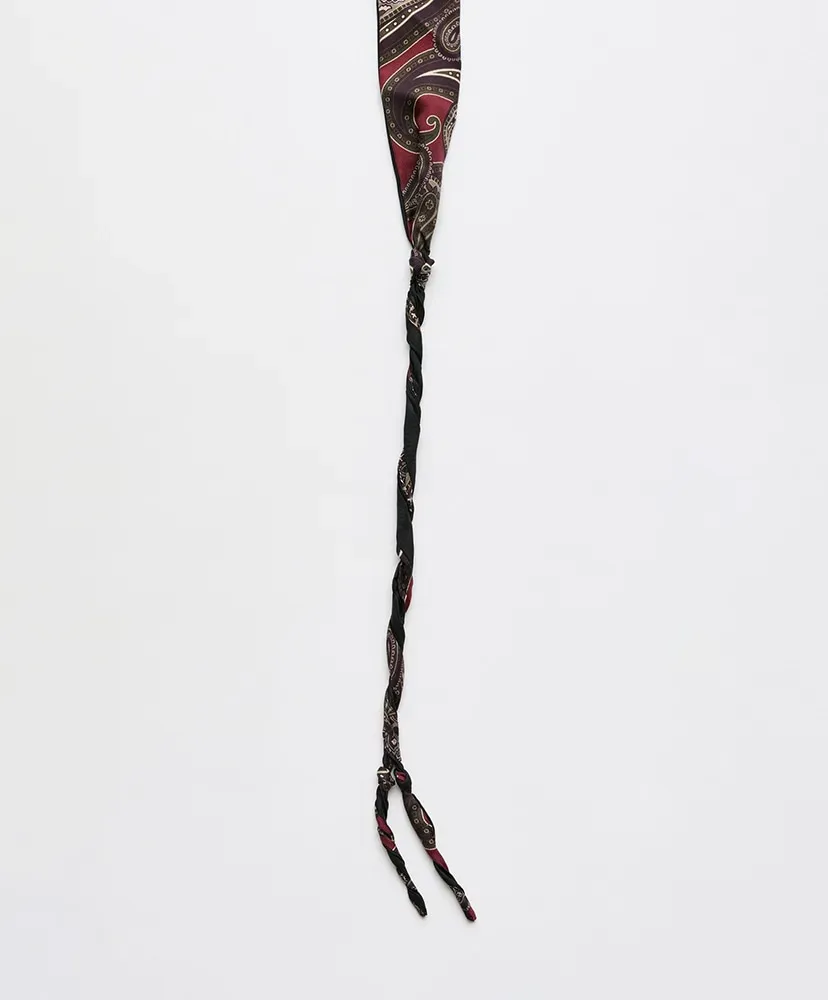 Twisted Tie - Burgundy Paisley