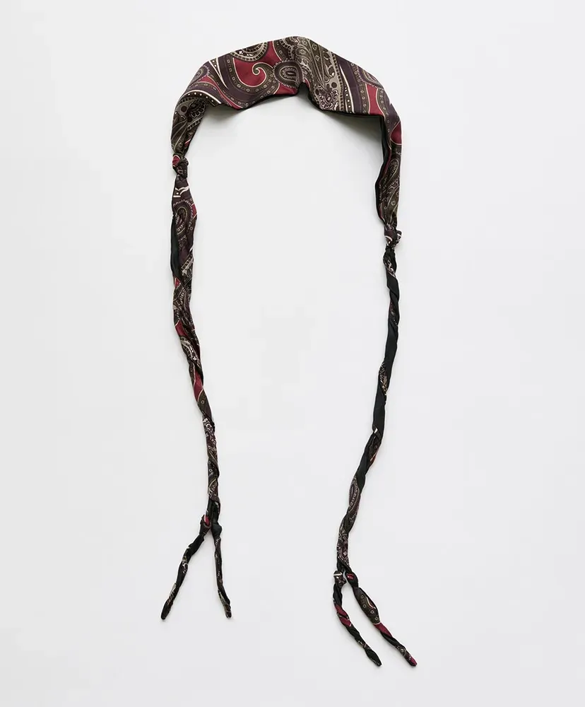 Twisted Tie - Burgundy Paisley