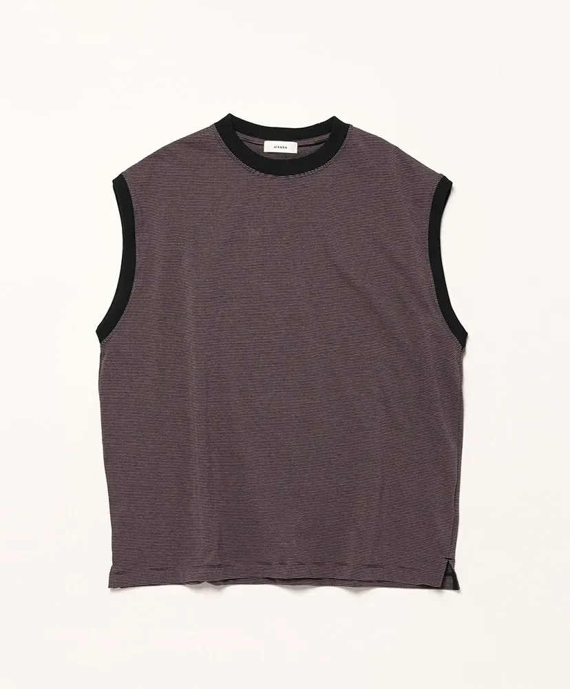 Narrow Border Nosleeve Tee Shirts
