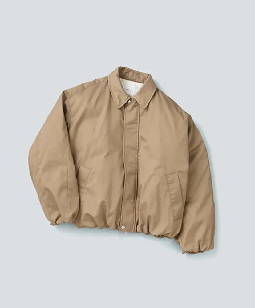 Wide Square Zip Up Down Jacket