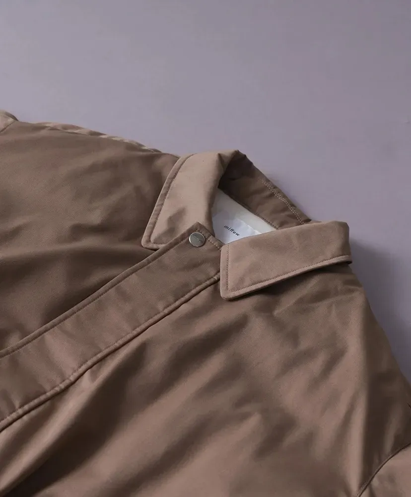 Wide Square Zip Up Down Jacket