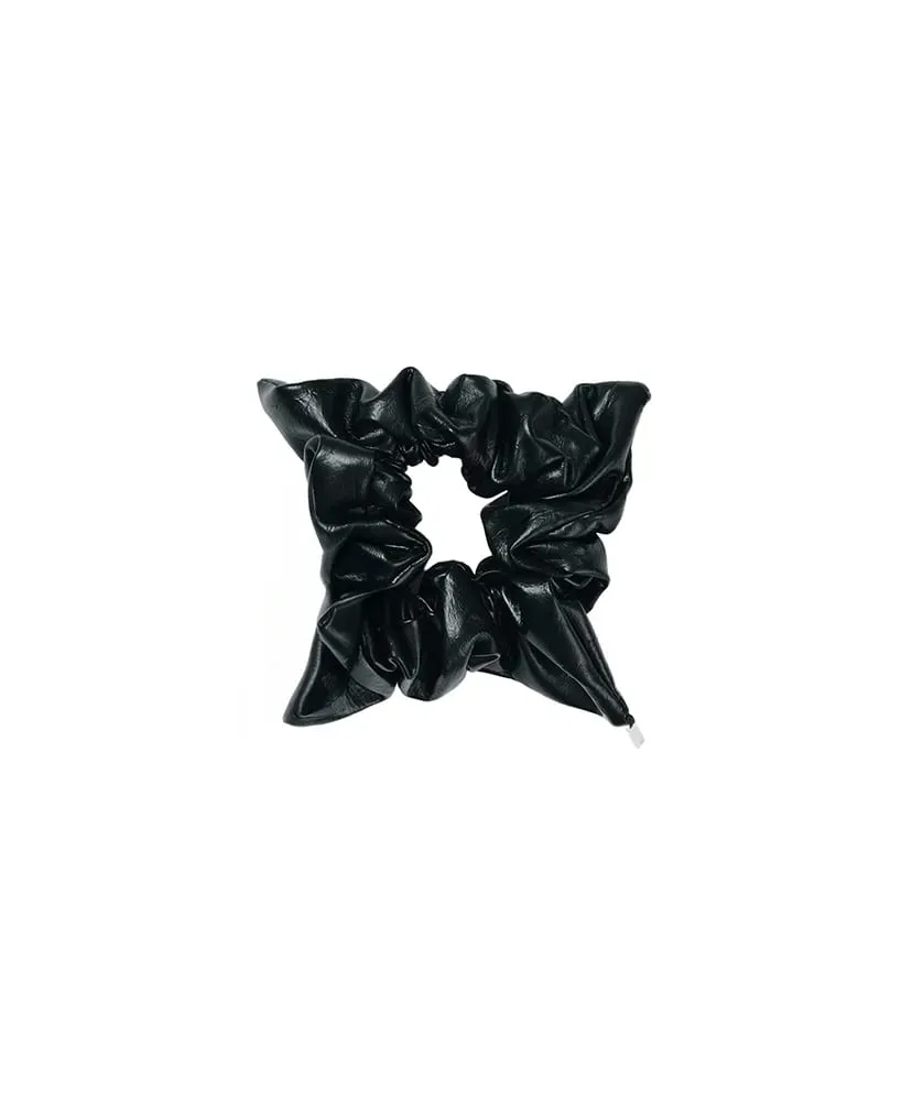 Faux Leather Square Scrunchie - Small