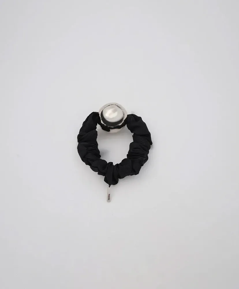 Medium Metal Ball Silk Scrunchie