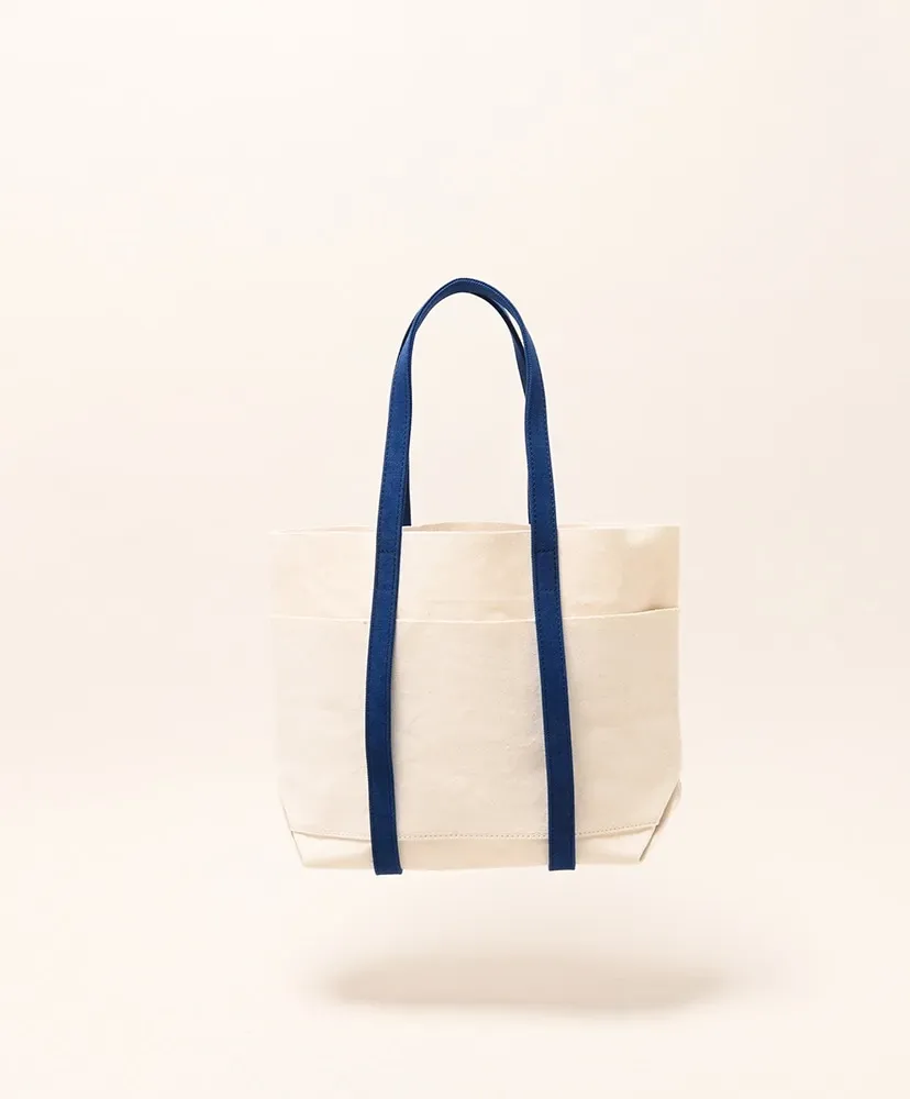 Washed Canvas 6Pockets Tote - 2Tone
