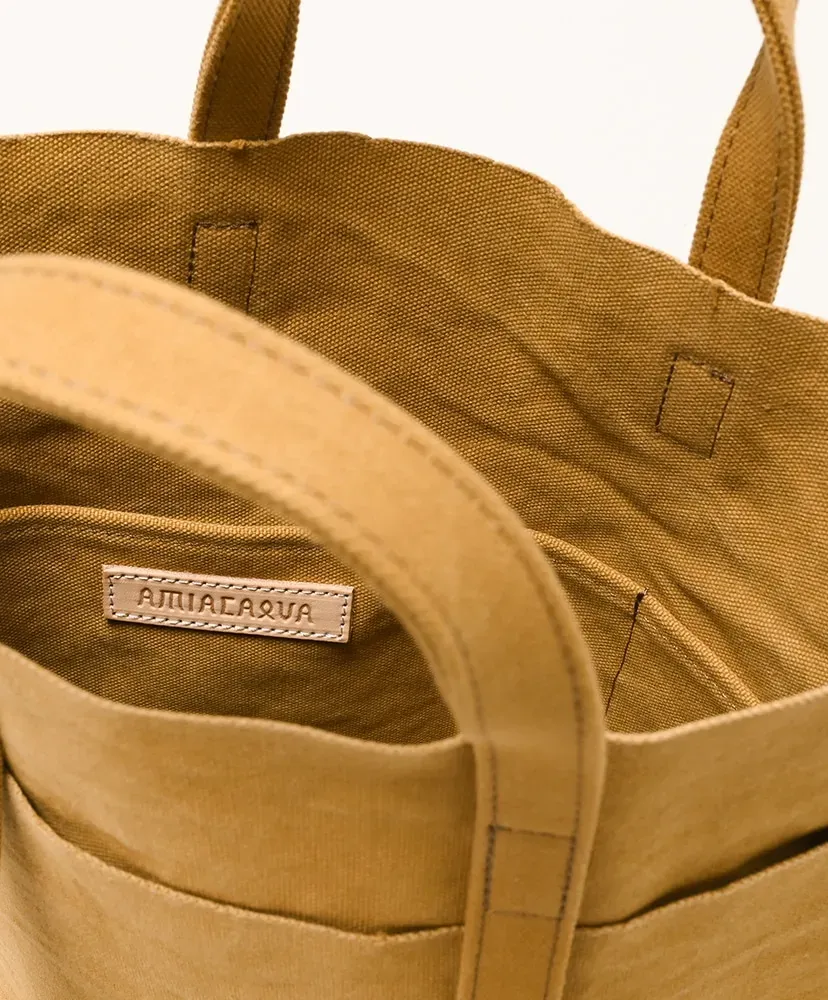Washed Canvas 4P Tote