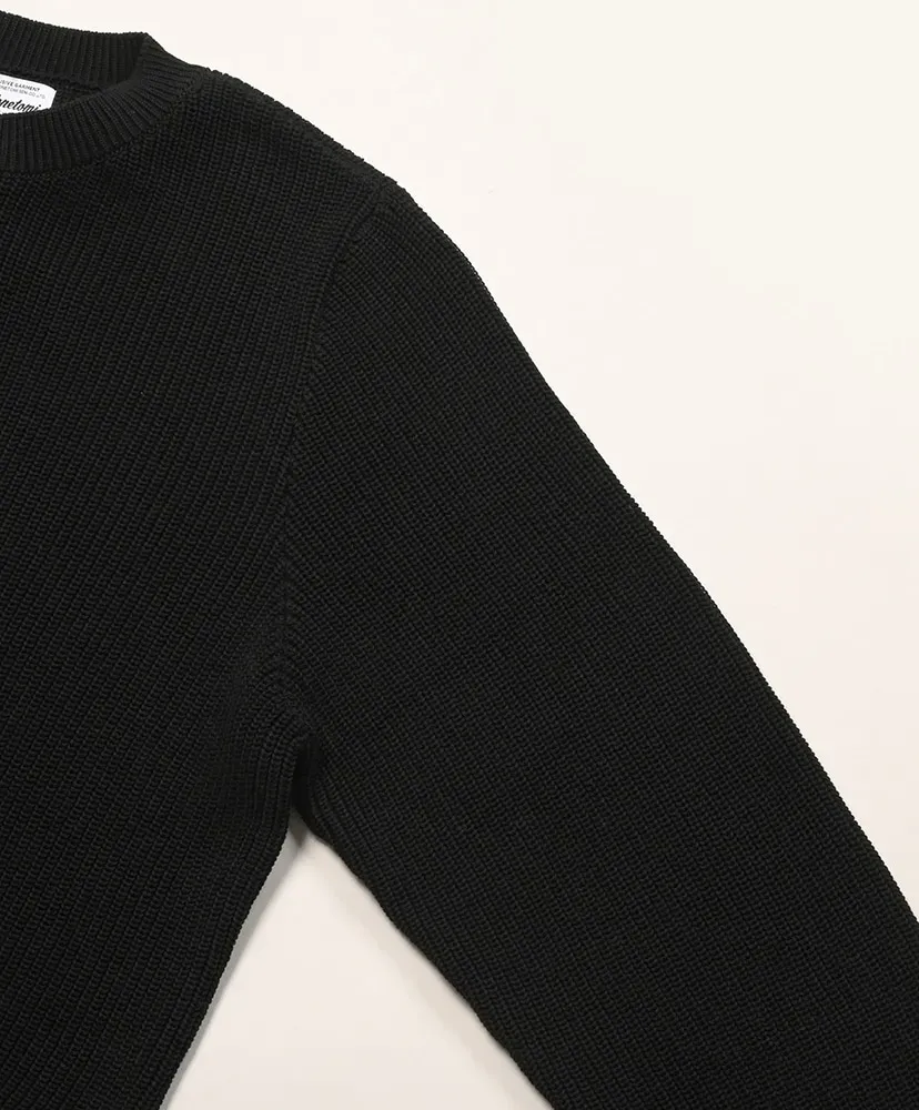 High Twist Cotton Rib Knit Pullover