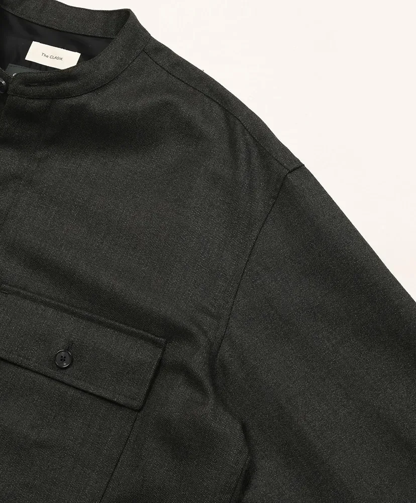 Cksh-023 Collarless Over Shirts - Wool