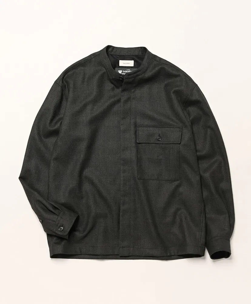Cksh-023 Collarless Over Shirts - Wool