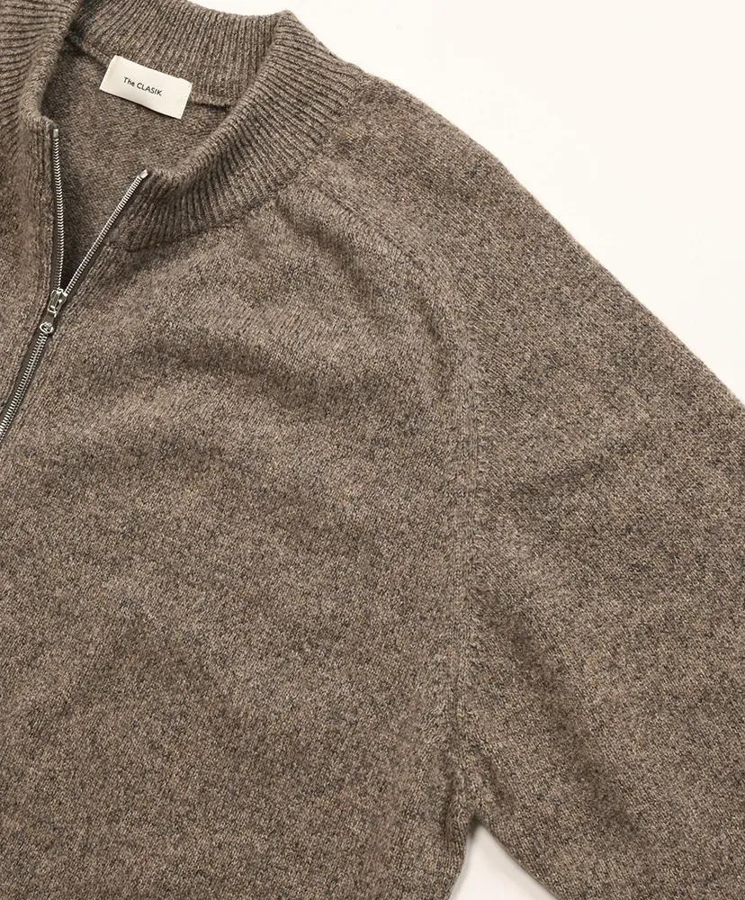 Ckkt-039 Zip Crew Neck Cardigan - Wool