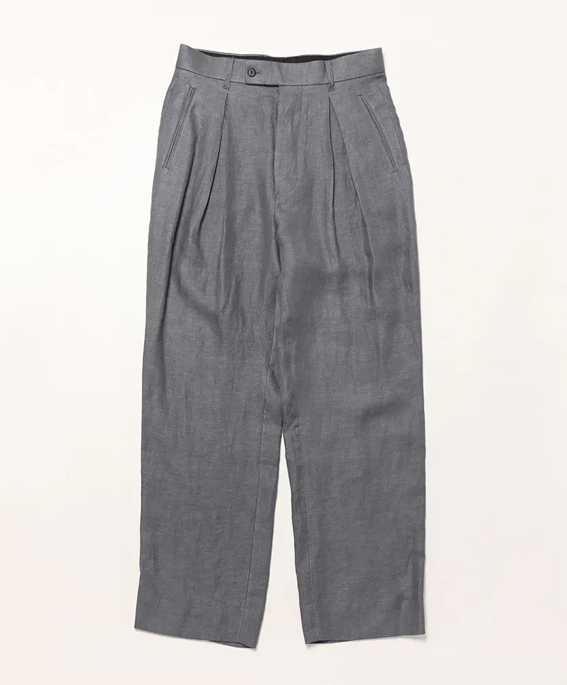 Cktr-170 Inverted Pleats Trouser - Linen Hemp