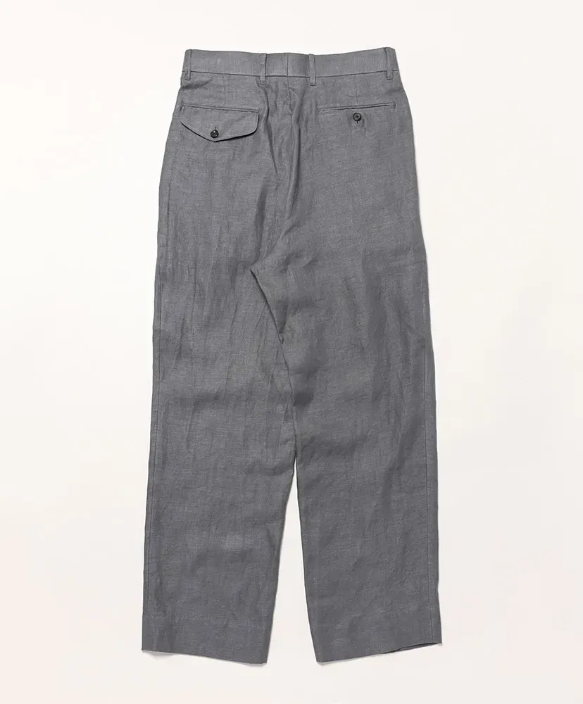 Cktr-170 Inverted Pleats Trouser - Linen Hemp