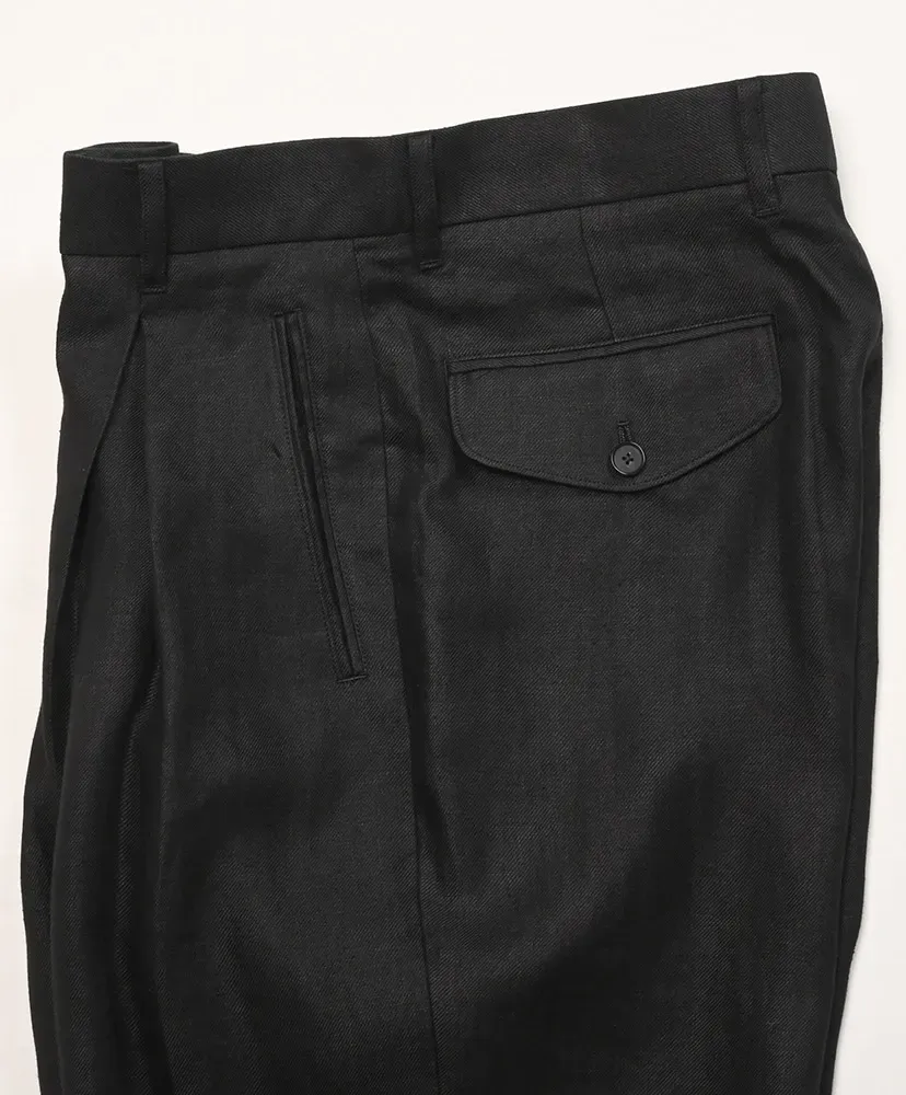 Cktr-170 Inverted Pleats Trouser - Linen Hemp