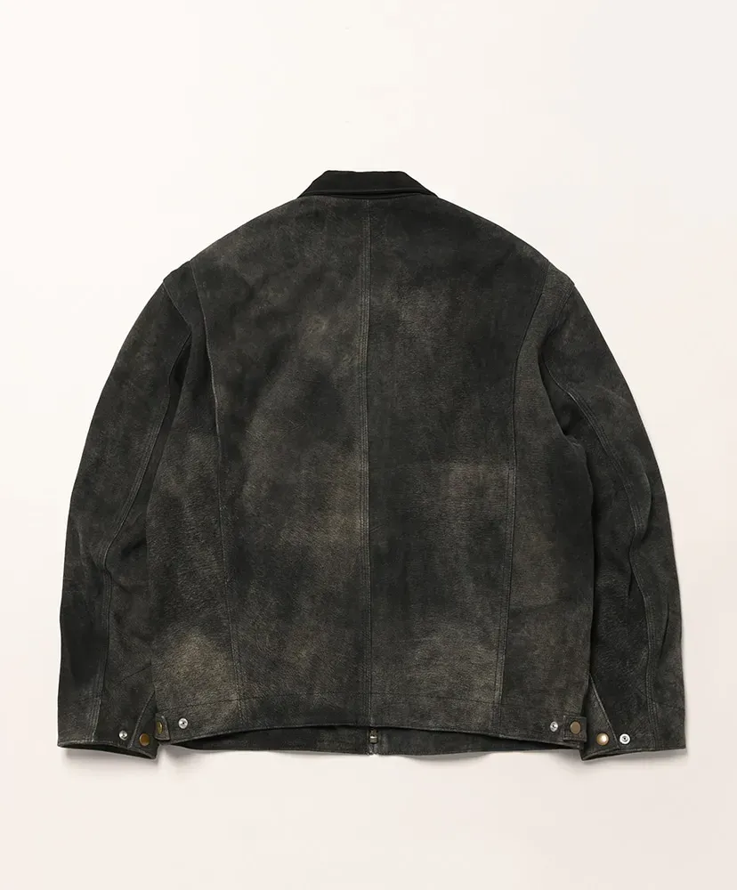 Leather Detroit Jacket - Goat Suede Antique Finish