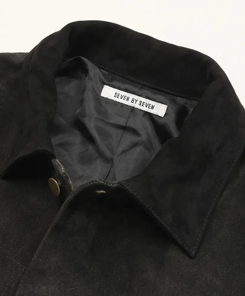 Leather Michigan Chore Coat - Goat Suede Antique Finish