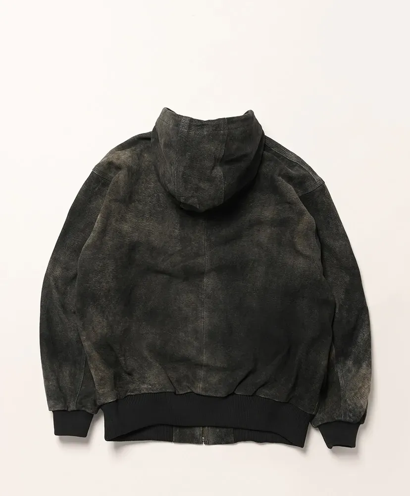 Leather Active Jacket - Goat Suede Antique Finish