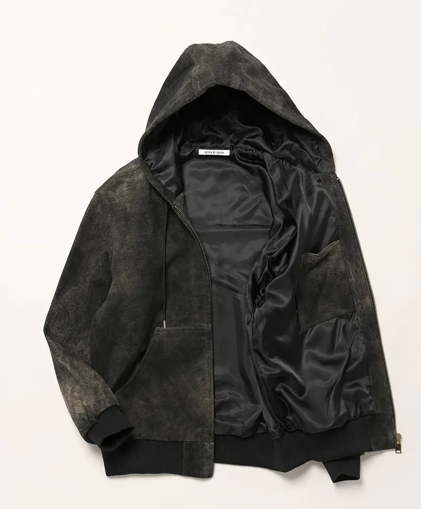 Leather Active Jacket - Goat Suede Antique Finish