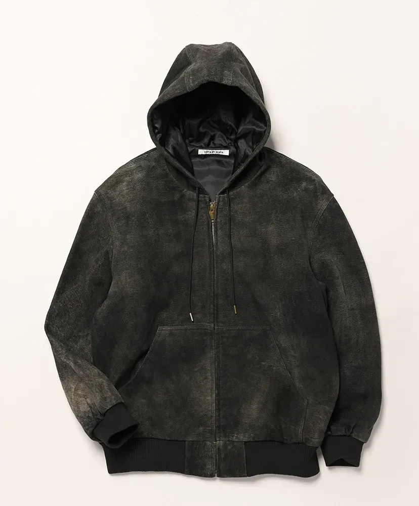 Leather Active Jacket - Goat Suede Antique Finish