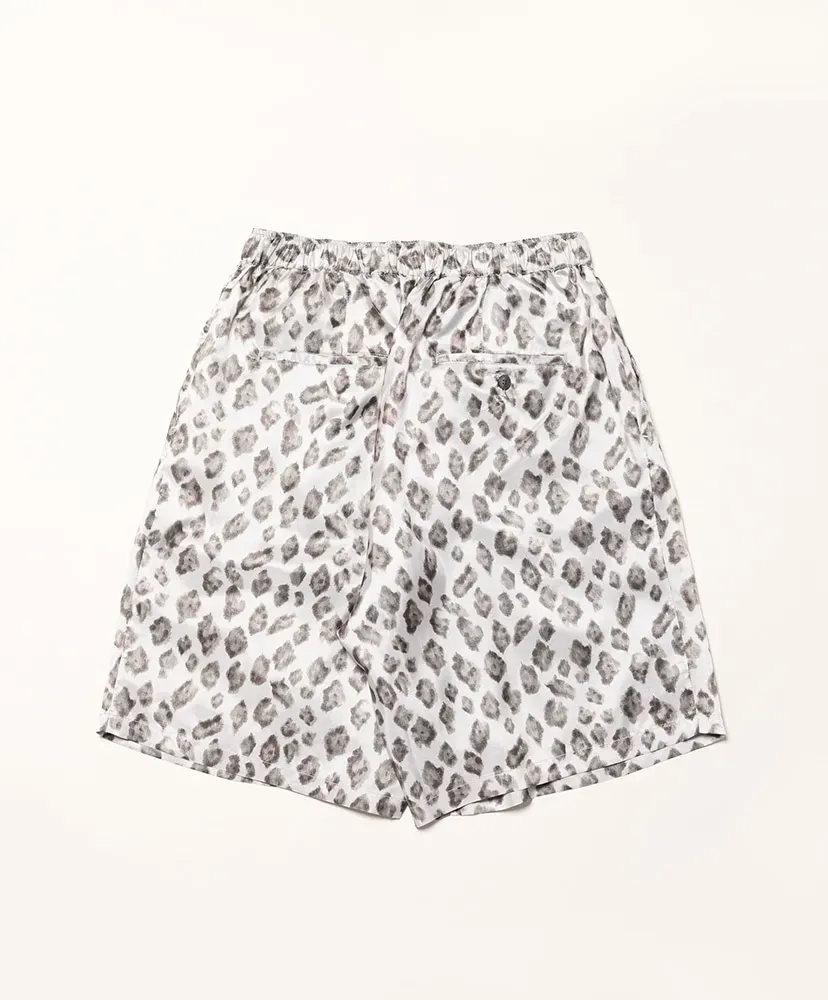 Tuck Easy Short Pants - Leopard Print
