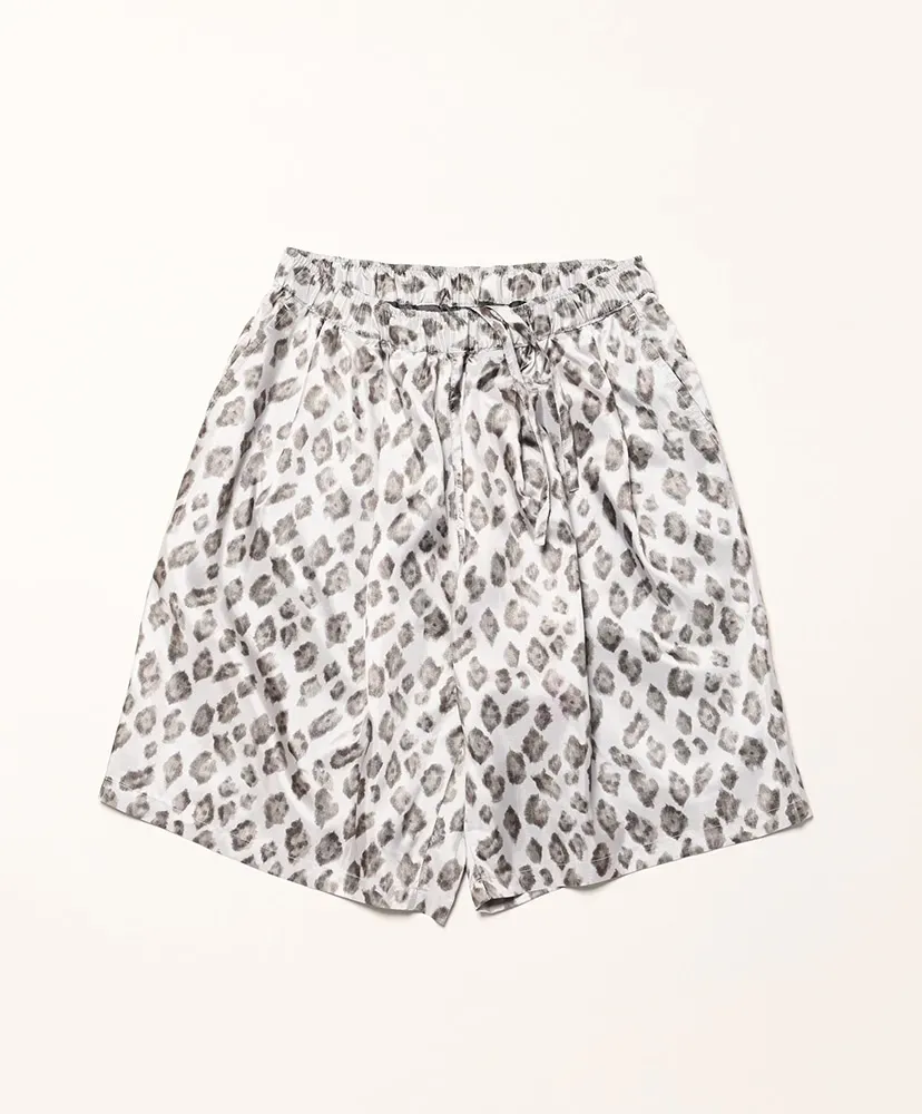 Tuck Easy Short Pants - Leopard Print